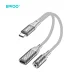 Адаптер 2в1 BWOO BZ67 USB-C на 3.5 мм и USB-C PD 65W серый