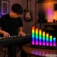 LED RGB galda lampa ar Music Sync un pulti 24x24 cm