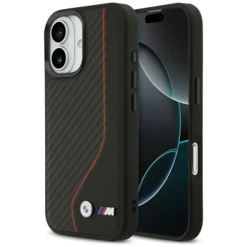 BMW iPhone 17 vāciņš M Carbon Line & Logo MagSafe, sarkans