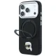 Чехол Karl Lagerfeld with Ring Stand 360 Karl Head Pin MagSafe для iPhone 18 Pro / 17 Pro, черный