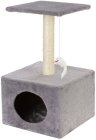 Kaķu māja / kāpelēšanas koks - stabs / nagu asināmais - 60cm, Pelēks | Cat House Tree with Sisal Scratching Posts