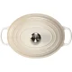 Cast Iron Oval Casserole Le Creuset Signature 31 cm 6.3 l Meringue
