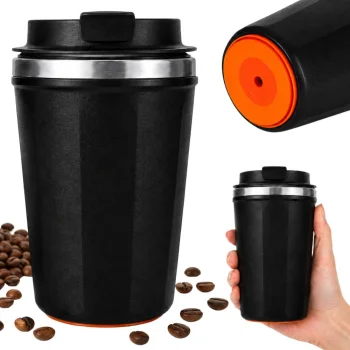 Termokrūze ar piesūcekni pret apgāšanos, 380 ml, melna