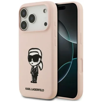 Karl Lagerfeld Karl Sketch & Logo MagSafe Vāciņš iPhone 17 Pro Max, Rozā