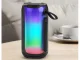 Беспроводная Bluetooth колонка с RGB подсветкой и FM-радио, черная