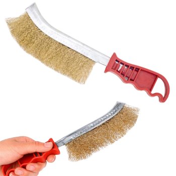 Misiņa drāšu birste disku tīrīšanai un rūsas noņemšanai