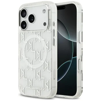 Чехол Karl Lagerfeld IML KL Monogram MagSafe для iPhone 17 Pro, Белый