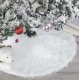 Ruhhy Christmas Tree Skirt 120 cm, White