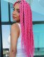 Kanekalons Sintētiskās Afro Bizes Frizūrām 60cm, Neona rozā | Synthetic Afro Braids for Hairstyles