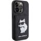 Karl Lagerfeld iPhone 15 Pro Max Case Saffiano Monogram Choupette, Black