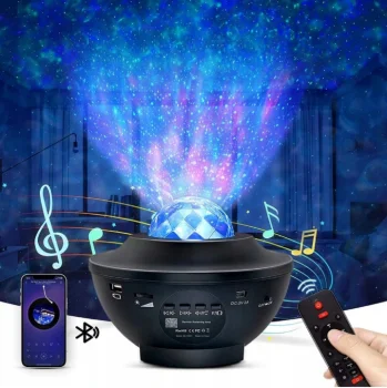 Ikonka LED zvaigžņu projektors - nakts lampiņa ar Bluetooth skaļruni