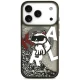 Karl Lagerfeld Liquid Glitter Choupette Logo MagSafe чехол для iPhone 17 Pro Max - Черный