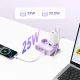 Удлинитель Orico PDC25 25W 6в1 2x AC 2x USB-A 2x USB-C, фиолетовый