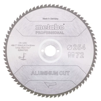 Metabo AluminiumCutProf alumiiniumi saeketas, 254x30 mm, 72 hammast