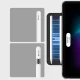 ESR iPad Pro 11\" 2024 (5. paaudze) atverams vāciņš maciņš grāmatiņa Rebound Magnetic, melns
