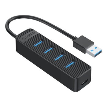 Orico TWU3 USB uz 4x 3.0 centrmezgla adapteris (melns) | to Hub Adapter (black)