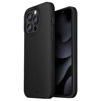 Apple Iphone 13 Pro Max 6,7" Uniq Etui Lino Hue Case Cover, Black | Telefona Maciņš Vāks Apvalks Bampers