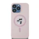 Karl Lagerfeld iPhone 15 Pro vāciņš Silicone Karl & Choupette MagSafe, rozā