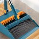 Long Handle Dustpan and Broom Set Pro for Easy Upright Sweeping