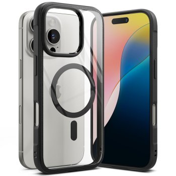 Ringke Fusion Bold MagSafe vāciņš priekš iPhone 16 Pro Max - Melns | Phone Case Cover Black