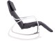 Modernhome Rocking Chair with Adjustable Footrest, White Frame
