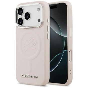 Karl Lagerfeld Initial & Metal Logo MagSafe Phone Case Cover iPhone 17 Pro - Pink