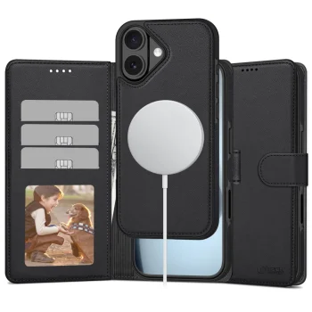 Tech-Protect Wallet MagSafe maciņš iPhone 17 - Matēts melns | Phone Case Cover Matte Black