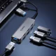 HUB 7 portu ieeja 2in1: USB-A/USB-C / izeja: uSB-A 2.0 + 1x 3.0 2x USB-C kabelis 0,17 m - pelēks | 7-port input...