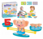 Educational interactive scales for counting, mathematics (with numbers), piglet