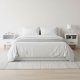 Modern Bedside Tables Set of 2 with Drawer, White, ModernHome