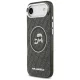 Karl Lagerfeld IML Glitter Karl & Choupette Heads Logo MagSafe iPhone Air vāciņš, melns
