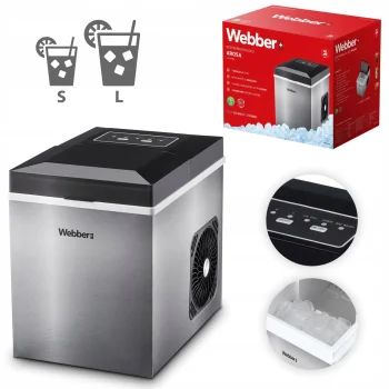 Льдогенератор Webber 05IM-003, 10 кг/день, 165 Вт, INOX