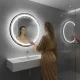 Круглое зеркало для ванной с LED-подсветкой ModernHome, 60 см, Anti-Fog