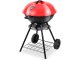 Portable Round Charcoal Grill with Lid and Wheels, 40 cm