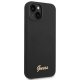 Guess Silicone Vintage Gold Logo vāciņš iPhone 14 Plus - Melns