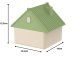 House-Shaped Air Humidifier & Aroma Diffuser, 1L, USB, Green