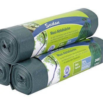 Atkritumu maisi Secolan Maxi 240 l, 5 gab., zaļi/melni