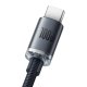 Baseus Crystal Shine USB Type C Data Charging Cable 100W, 2m, Black | Lādētājvads Datu Pārraides Kabelis