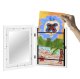 Kruzzel Front-Opening Kids Art Frame for A4 Artwork Storage 25418, White