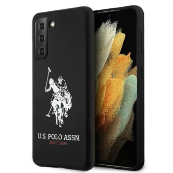 Samsung Galaxy S21+ Plus (SM-G996B) US Polo Silicone Logo Case Cover (USHCS21MSLHRBK), Black | Чехол Кейс...