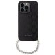 Karl Lagerfeld iPhone 14 Pro Case Saffiano Monogram Chain, Black