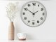 Wall Silent Round Clock 25 cm, Silver