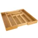 Ruhhy Koka galda piederumu atvilktnes organizators ar 6-8 nodalījumiem | Wooden Cutlery Storage Tray for Drawers