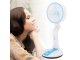 Foldable Wireless Desk Fan with LED Lamp, Blue