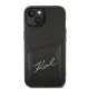 Karl Lagerfeld Signature Logo Cardslot Case for iPhone 14 Plus / 15 Plus - Black