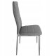 Ēdamistabas krēslu komplekts 4 gab. stepēti mīkstie krēsli viesistabai, pelēki