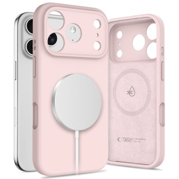 Tech-Protect Silicone MagSafe Phone Case Cover iPhone 17 Pro Max - Pink