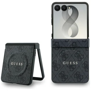 Guess 4G Classic MagSafe vāciņš Samsung Galaxy Z Flip 8, melns