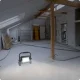 Uzlādējams LED prožektors Ansmann FL20W-R, 20W, 2000 lm, melns