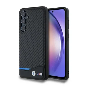 BMW Leather Carbon futrālis Samsung Galaxy A55 - melns | case for black